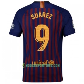 Koszulka FC Barcelona Suarez 9 Domowe Stroje Piłkarskie 2018/19 Krótki Rękaw